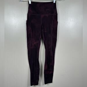 Lululemon Align High-Rise Pant with Pockets 25" Diamond Dye Cassis Black Size 4